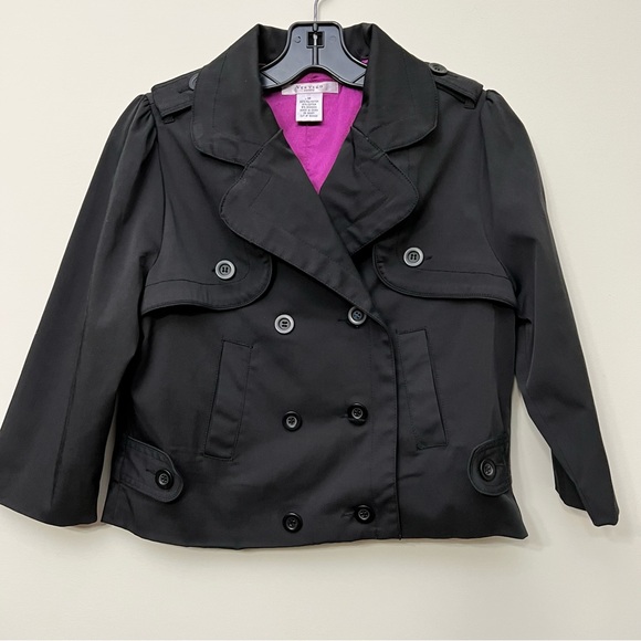 Vertigo Paris crop 3/4 sleeve trench short jacket coat shacket blazer black M - Picture 1 of 13